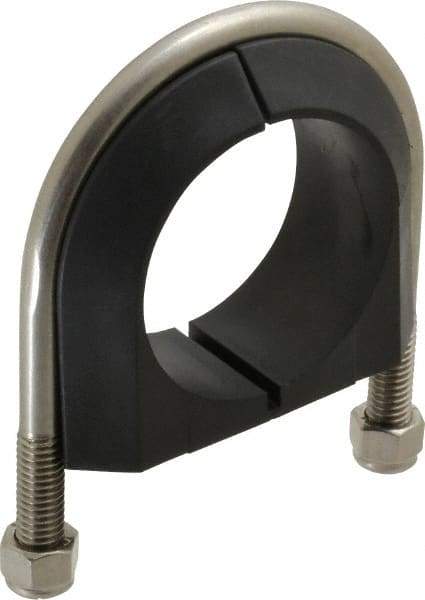 ZSI - 2" Pipe, Grade 316 Stainless Steel U Bolt Clamp with Cushion - 3/4" Panel Thickness - A1 Tooling