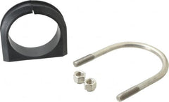 ZSI - 3" Pipe, Grade 316 Stainless Steel U Bolt Clamp with Cushion - 1" Panel Thickness - A1 Tooling