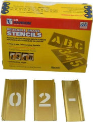 C.H. Hanson - 15 Piece, 3/4 Inch Character Size, Brass Stencil - Contains Figure Set - A1 Tooling