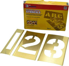 C.H. Hanson - 15 Piece, 4 Inch Character Size, Brass Stencil - Contains Figure Set - A1 Tooling