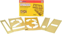 C.H. Hanson - 14 Piece, 6 Inch Character Size, Brass Stencil - Contains Figure Set - A1 Tooling