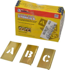 C.H. Hanson - 33 Piece, 3/4 Inch Character Size, Brass Stencil - Contains Letter Set - A1 Tooling