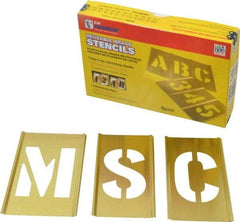 C.H. Hanson - 33 Piece, 3 Inch Character Size, Brass Stencil - Contains Letter Set - A1 Tooling