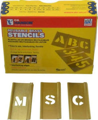 C.H. Hanson - 45 Piece, 1/2 Inch Character Size, Brass Stencil - A1 Tooling