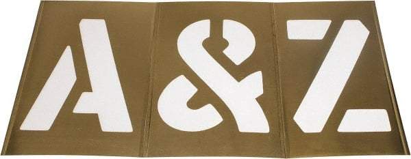 C.H. Hanson - 33 Piece, 12 Inch Character Size, Brass Stencil - Contains Letters - A1 Tooling