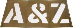 C.H. Hanson - 33 Piece, 12 Inch Character Size, Brass Stencil - Contains Letters - A1 Tooling