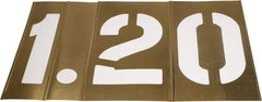 C.H. Hanson - 13 Piece, 10 Inch Character Size, Brass Stencil - Contains Numbers - A1 Tooling