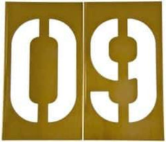 C.H. Hanson - 13 Piece, 12 Inch Character Size, Brass Stencil - Contains Numbers - A1 Tooling