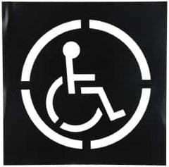 C.H. Hanson - 15 Inch Diameter Characters, Handicap Symbol, Plastic Stencil - 20 x 20 Inch Overall Size - A1 Tooling