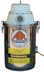 AIR Systems - 2 Gal, Stainless Steel Tank, Dry, Toxic Dust Vacuum Cleaner - 1.3 hp, 7.5 Amps - A1 Tooling