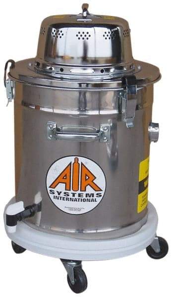 AIR Systems - 5 Gal, Stainless Steel Tank, Dry, Toxic Dust Vacuum Cleaner - 1.3 hp, 7.5 Amps - A1 Tooling