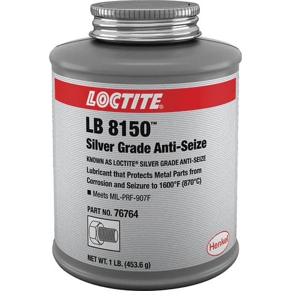 Loctite - 1 Lb Can High Temperature Anti-Seize Lubricant - Silver Colored, 1,600°F, Silver Colored, Water Resistant - A1 Tooling