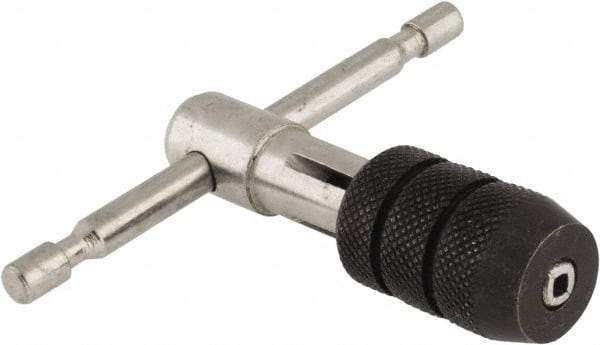 Interstate - 5/32 to 1/4" Tap Capacity, T Handle Tap Wrench - 2-3/4" Overall Length - A1 Tooling