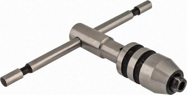 Interstate - 1/4 to 1/2" Tap Capacity, T Handle Tap Wrench - 3-35/64" Overall Length - A1 Tooling