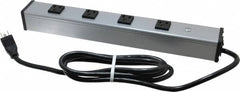 Wiremold - 4 Outlets, 120 Volts, 15 Amps, 6' Cord, Power Outlet Strip - Free Hanging Mount, 5-15 NEMA Configuration, 16" Strip, cULus Listed - A1 Tooling