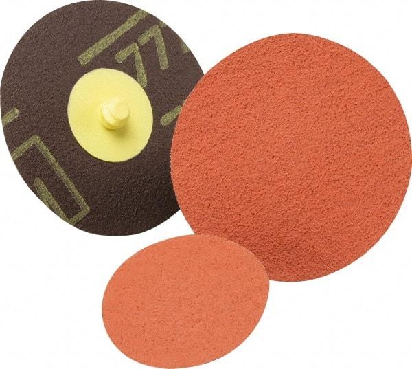 3M - 3" Disc Diam, 80 Grit, Aluminum Oxide Quick Change Disc - Type S Attaching System, Coated, Medium Grade, 20,000 RPM, 361F Series - A1 Tooling