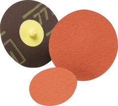 3M - 3" Disc Diam, 80 Grit, Aluminum Oxide Quick Change Disc - Type S Attaching System, Coated, Medium Grade, 20,000 RPM, 361F Series - A1 Tooling