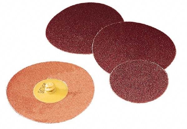 3M - 3" Disc Diam, 80 Grit, Zirconia Alumina Quick Change Disc - Type S Attaching System, Coated, Black, Medium Grade, 20,000 RPM, 501C Series - A1 Tooling