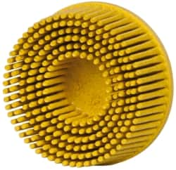 3M - 2" 80 Grit Ceramic Tapered Disc Brush - Medium Grade, Type R Quick Change Connector, 5/8" Trim Length - A1 Tooling