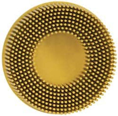 3M - 3" 80 Grit Ceramic Tapered Disc Brush - Medium Grade, Type R Quick Change Connector, 5/8" Trim Length - A1 Tooling