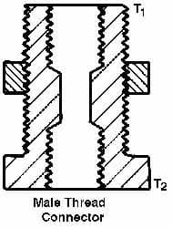 Trico - M8x1.0 x M8x1.0 Thread, Central Lubrication System Fitting - A1 Tooling