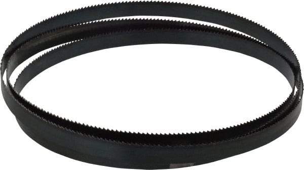 Starrett - 10 TPI, 5' 8-1/2" Long x 1/2" Wide x 0.025" Thick, Welded Band Saw Blade - Carbon Steel, Toothed Edge, Raker Tooth Set, Flexible Back, Contour Cutting - A1 Tooling