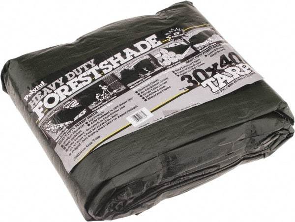 Value Collection - 40' Long x 30' Wide Polyethylene Tarp & Dust Cover - Green, 9 to 10 mil Thickness - A1 Tooling