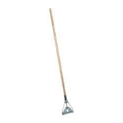 Rubbermaid - 60" Wood Quick Connect Mop Handle - 15/16" Handle Diam, Steel Connector, Use with Wet Mops - A1 Tooling