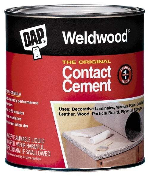 DAP - 1 Gal Can Tan Contact Adhesive - 15 min Working Time, Bonds to Cardboard, Concrete, Metal, Paper, Particle Board, Rubber & Wood - A1 Tooling