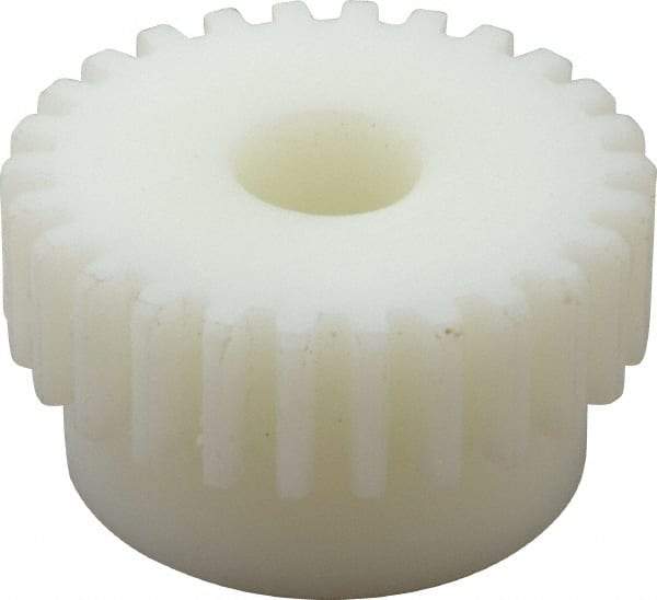 Poly Hi Solidur - 16 Pitch, 1-5/8" Pitch Diam, 1-3/4" OD, 26 Tooth Spur Gear - 1/2" Face Width, 1/2" Bore Diam, 1-7/16" Hub Diam, 14.5° Pressure Angle, Nylon - A1 Tooling