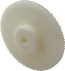 Poly Hi Solidur - 16 Pitch, 6" Pitch Diam, 6-1/8" OD, 96 Tooth Spur Gear - 1/2" Face Width, 1/2" Bore Diam, 2-1/4" Hub Diam, 14.5° Pressure Angle, Nylon - A1 Tooling