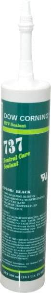 Dow Corning - 10.1 oz Cartridge Black RTV Silicone Joint Sealant - -85 to 350°F Operating Temp, 14 min Tack Free Dry Time, 24 hr Full Cure Time, Series 737 - A1 Tooling