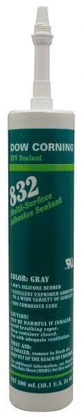 Dow Corning - 10.1 oz Cartridge Black RTV Silicone Joint Sealant - -67 to 300°F Operating Temp, 90 min Tack Free Dry Time, Series 832 - A1 Tooling