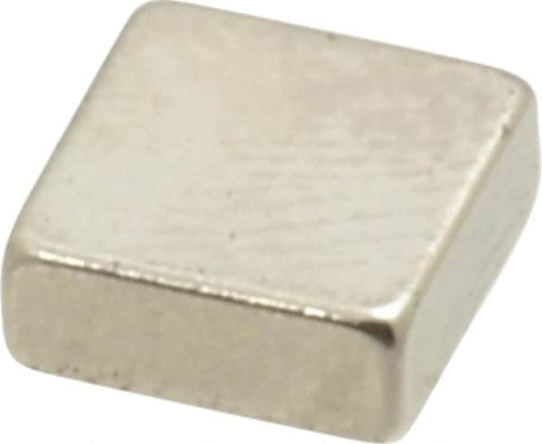 Eclipse - 2.2 Lb Max Holding Capacity Neodymium Rare Earth Block Magnet - 1/4" Long x 1/4" Wide x 0.1" High, 248°F Max Operating Temp - A1 Tooling