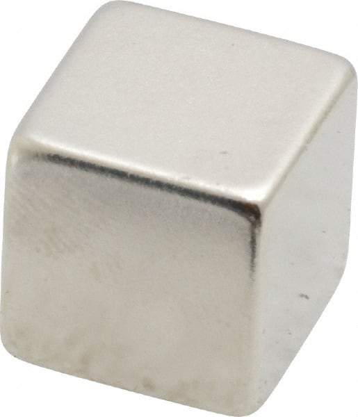 Eclipse - 4.4 Lb Max Holding Capacity Neodymium Rare Earth Block Magnet - 1/2" Long x 1/2" Wide x 1/2" High, 248°F Max Operating Temp - A1 Tooling