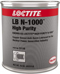 Loctite - 1 Lb Can High Purity Anti-Seize Lubricant - Copper, 1,800°F, Copper - A1 Tooling