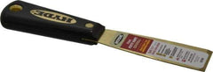 Hyde Tools - 1-1/4" Wide Brass Putty Knife - Stiff, Nylon Handle, 7.6" OAL - A1 Tooling