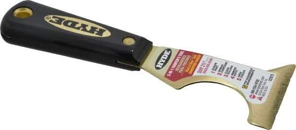 Hyde Tools - 2-1/2" Wide Brass Taping Knife - Stiff, Nylon Handle, 7-1/4" OAL - A1 Tooling