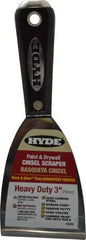 Hyde Tools - 3" Wide Carbon Steel Putty Knife - Stiff, Nylon/Hammerhead Handle - A1 Tooling