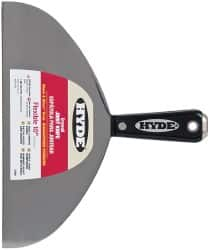 Hyde Tools - 10" Wide Carbon Steel Taping Knife - Flexible, Hammerhead Nylon Handle, 8-3/8" OAL - A1 Tooling