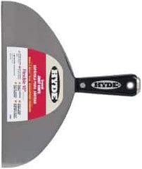 Hyde Tools - 10" Wide Carbon Steel Taping Knife - Flexible, Hammerhead Nylon Handle, 8-3/8" OAL - A1 Tooling