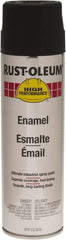 Rust-Oleum - Black, 15 oz Net Fill, Flat, Enamel Spray Paint - 14 Sq Ft per Can, 15 oz Container, Use on Rust Proof Paint - A1 Tooling