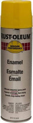 Rust-Oleum - Safety Yellow, 15 oz Net Fill, Gloss, Enamel Spray Paint - 14 Sq Ft per Can, 15 oz Container, Use on Rust Proof Paint - A1 Tooling