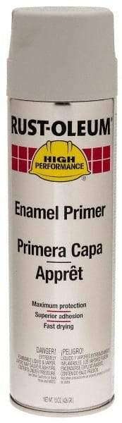 Rust-Oleum - 15 oz Flat Gray Enamel Spray Primer - 14 Sq Ft Coverage - A1 Tooling