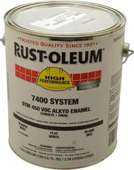 Rust-Oleum - 1 Gal White Flat Finish Industrial Enamel Paint - Interior/Exterior, Direct to Metal, <450 gL VOC Compliance - A1 Tooling