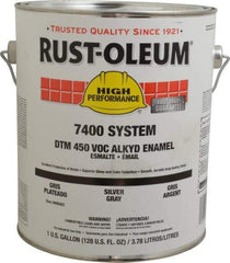 Rust-Oleum - 1 Gal Silver Gray Gloss Finish Industrial Enamel Paint - Interior/Exterior, Direct to Metal, <450 gL VOC Compliance - A1 Tooling