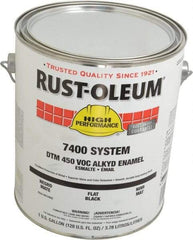 Rust-Oleum - 1 Gal Black Flat Finish Industrial Enamel Paint - Interior/Exterior, Direct to Metal, <450 gL VOC Compliance - A1 Tooling