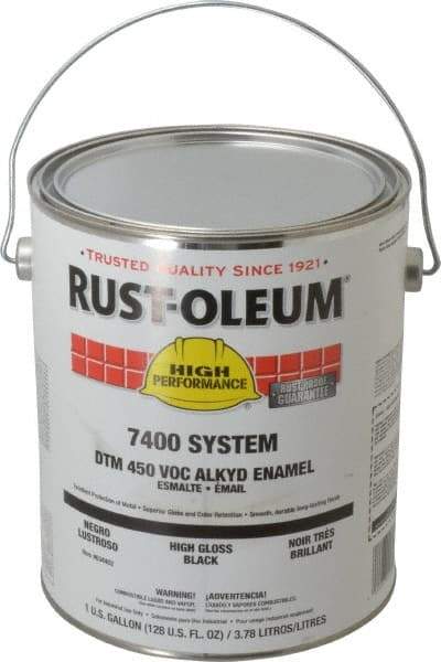 Rust-Oleum - 1 Gal Black High Gloss Finish Industrial Enamel Paint - Interior/Exterior, Direct to Metal, <450 gL VOC Compliance - A1 Tooling