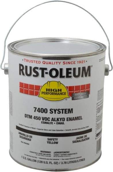 Rust-Oleum - 1 Gal Safety Yellow Gloss Finish Industrial Enamel Paint - Interior/Exterior, Direct to Metal, <450 gL VOC Compliance - A1 Tooling