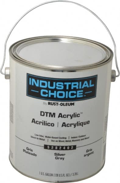 Rust-Oleum - 1 Gal Silver Gray Semi Gloss Finish Alkyd Enamel Paint - Interior/Exterior, Direct to Metal, <250 gL VOC Compliance - A1 Tooling